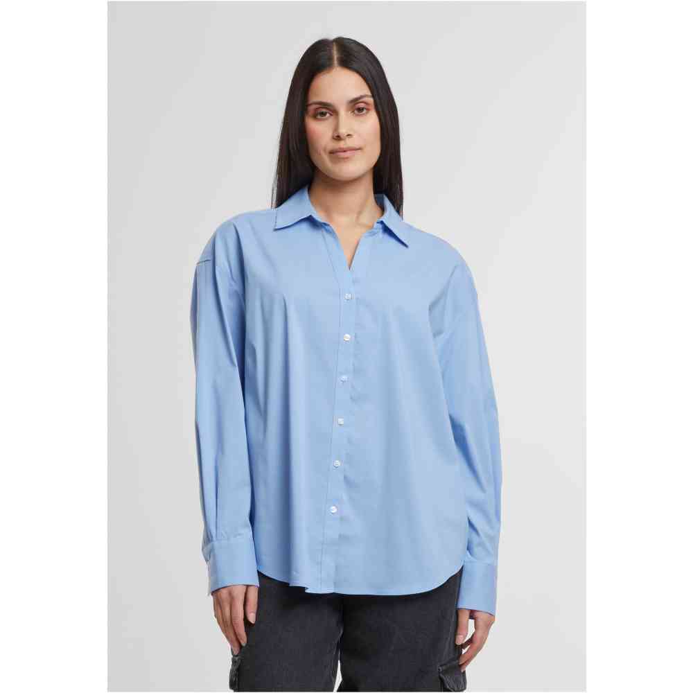 Urban Classics - Oversized Cotton Chemisier - Bleu